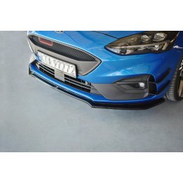 Накладка сплиттер на передний бампер на Ford Focus IV ST-Line